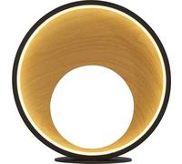 Abatjour Contemporaneo Crosby Acciaio Nero Policarbonato Marrone Led 11,04 3000K
