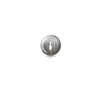 LUMETTO BIANCO 1 LUCE VETRO FUME 1184BI-P-FU