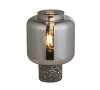 Searchlight X Lampada da tavolo Vessel, grigio / grigio fumo, cemento, vetro Searchlight