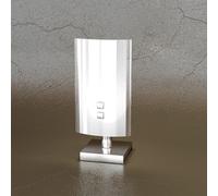 Abatjour Contemporaneo Shadow Metallo E Vetro Bianco 1 Luce G9