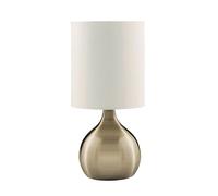 Abatjour Contemporaneo Tocco Acciaio Ottone Tessuto 1 Luce E14