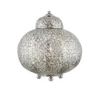 Searchlight Lampada da tavolo Moroccan Fretwork nichel lucido Searchlight