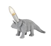 Abatjour Contemporaneo Triceratopo Acciaio Grigio Ceramica Argento 1 Luce E14 [EEK: A++]