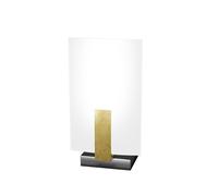 Abatjour Contemporaneo Wood Metallo Foglia Oro Vetro Bianco 1 Luce G9 [EEK: A++]