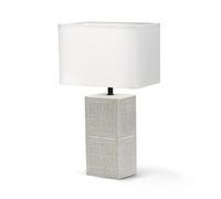 Abatjour Medina lampada da tavolo Bianca E14 Aigostar