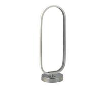 Abatjour Moderno Liner Alluminio Cromo Policarbonato Bianco Led 12W 3000K
