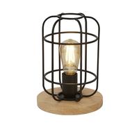 Abatjour Rustico-Country Visione Acciaio Nero Marrone 1 Luce E27 [EEK: A++]