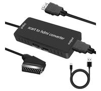 Adattatore scart hdmi per tv scart to hdmi convertitore scart hdmi,cavo scart hdmi presa scart hdmi per tv da scart a hdmi adattatore hdmi 1080p per Sky/DVD/STB con Uscita per HDTV