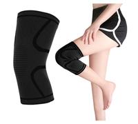 abauoat Ginocchiera Ortopedica Tutore Ginocchio, Fascia Ginocchio,Ginocchiere Compressione per Uomini e Donne,Supporto per Artrite,Dolore alle Articolazioni,Lesioni dei Legamenti(M- Nero Singolo)