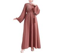 Abaya - Abito da donna con perline e fissaggio a caldo, stile Medio Oriente, Turchia, Dubai, per occasioni lussuose ed eleganti