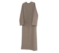 Abaya - Abito da donna Dubai Luxe, elegante e alla moda, a maniche lunghe, abito lungo medio orientale, tinta unita, stile turco, abaya, abbigliamento etnico islamico