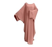 Abaya - Abito da donna musulmana, grande, a maniche lunghe, da donna, musulmana, abbigliamento etnico, tinta unita, ampio, mediorientale, islamico, modesto, casual