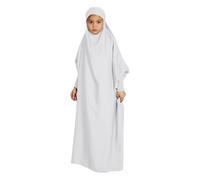Abaya - Abito da preghiera per bambini e ragazze, a maniche lunghe, abaya musulmana islamica, abito turco arabo, abbigliamento da preghiera per il Ramadan 6-13 anni