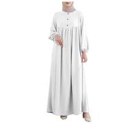 Abaya Islam, vestito musulmano, da donna, in cotone, per l'estate e la primavera, abito da preghiera Burka, taglie grandi, per le donne, abbigliamento Abaya, lungo, musulmano, abito da hijab, elegante