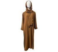 Abaya Maxi Dress Donna Kaftan Gown Islamico Hijab Abaya Jilbab Con Sciarpa