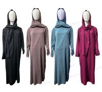 Abaya Maxi Dress Kaftan Islamico Per Donne Con Hijab Jilbab Preghiera