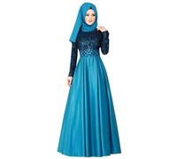 Abayas - Abito musulmano da donna, a maniche lunghe, per Eid Dubai, caftano per il Medio Oriente, abito da preghiera in chiffon, maxi abito arabo, burka, abiti islamici, abbigliamento Dubai Turchia,