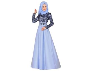 Abayas - Abito musulmano da donna, a maniche lunghe, per Eid Dubai, caftano per il Medio Oriente, abito da preghiera in chiffon, maxi arabo, burka, abiti islamici, abbigliamento Dubai Turchia,