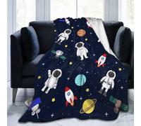 Abaysto Coperta per bambini - Costellazione sistema solare Galaxy Rocket Planet coperta in pile ultra morbida per ragazzi idea regalo - letto divano divano soggiorno decorazione - 150 x 200 cm (150 x