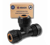 ABAZO - Connettore per tubo da giardino, frizione, connettore per tubo, compatibile con il tubo Gardena, sistema di irrigazione, distributore di collegamento dell'acqua - 1/2" o 3/4" (1/2")