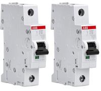 ABB 2CDS251001R0104 System Pro M - Interruttore automatico compatto in miniatura, unipolare, tipo C, corrente nominale 10 A, 88 x 17,5 x 69 mm (Confezione da 2)