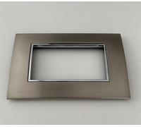 ABB 2csy0402qsz Placca square metal acciaio spazzolato 4 moduli