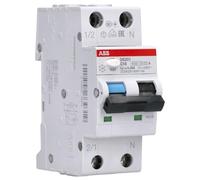 ABB DS201 C16 A30 FI/LS Interruttore RCBO 1P+N Tipo A 6kA 30mA 16A | Interruttore combinato di corrente di errore e di circuito, caratteristica C, facile montaggio su guida a cappa