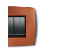 Abb elos placca smart tecnopolimero 4 moduli rosso rame