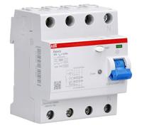 ABB F204 B-25/0.03 FI Tipo B - RCD 4 poli 25 A 30 mA 10 kA Sensitivi 4TE per PV e convertitore di frequenza 2CSF204568R1250