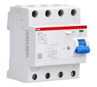 ABB F204 B-25/0.3 - Interruttore di protezione FI tipo B - RCD a 4 poli, 25 A, 300 mA, 10 kA, 4TE, sensibile alla corrente continua, per impianti fotovoltaici e convertitori di frequenza