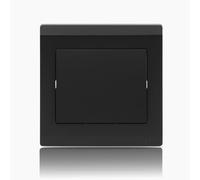 ABB Inora - Interruttore a 1 banda, interruttore a 2 vie, 10 AX, unipolare, design senza tempo per casa e lavoro, colore: nero, sicuro, affidabile e funzionale