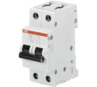Interruttore magnetotermico ABB 2P 10A 6KA C 2M S202 S465700
