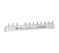 ABB Phasenschiene 3Ph,11Pins,10qmm,Fuer Fi | Binario di raccolta 12 contatti 63 A corrente nominale 3 poli con tappo terminale (1, 2, 3, 4, 1+N o 3+N) 2CDL230002R1012