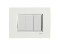 Abb placca round bianco 4 moduli