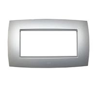 Abb placca smart tecnopolimero 4 moduli 2cse0402smp elos grigio argento