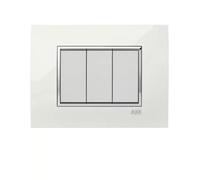 Abb placca square 4 moduli lucent ghiaccio