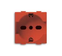 ABB PRESA BIV. 2P+T, 16A, P30/P17, ROSSA