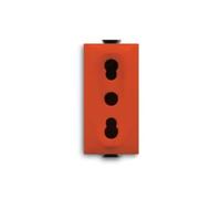 ABB Presa BIVALENTE 2P+T, 10/16A, Rossa 2CSK1104CH