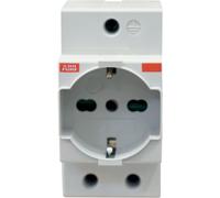 Abb PRESA MODULARE SCHUKO BIVALENTE 2 MODULI DIN