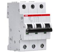 Abb S203 C 6 Interruttore Automatico 6Ka 3P, White | Caratteristica C - Capacità di commutazione 6 kA - Montaggio a binario - Qualità industriale affidabile - 2CDS253001R0064