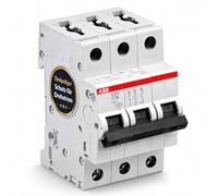 ABB S203-C16 - Interruttore automatico a 3 poli, 16 A, Caratteristica C, fusibile automatico 6kA, interruttore LS per corrente rotante e binario ad asta, sistema pro M compact 3P