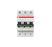 ABB S203-K2 - Interruttore miniaturizzato, 3 poli, tipo K, capacità di rottura 6/10kA, corrente 2 Amp (2CDS253001R0277)