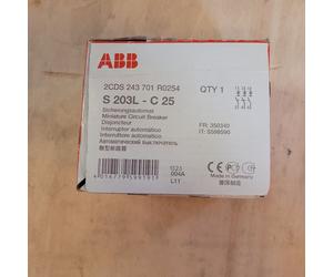 ABB - S203L C25 2CDS243701R0254 - INTERRUTTORE AUTOMATICO