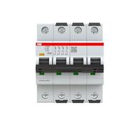 ABB S304 - Interruttore di circuito tipo C, polo 4 25 A, 415 V, capacità di spegnimento 100 kA