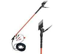 Abbacchiatore Elettrico per Olive con Asta Telescopica 1,9-2,8m - Pettini in Tecnopolimero, 12V, 800 Battiti/min, 3,5kg - Alta Produttività 80kg/h - Senza Batteria