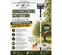Abbacchiatore Olive Scuotitore Raccogli Scuotiolive Elettrico 3 Metri 12V 400W
