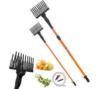Abbacchiatore per Olive a Batteria, Scuotitore Elettrico Telescopico con Batteria 12V 400W, Scuotiolive Professionale con Rastrello Antibloccaggio e Manico Ergonomico, Cavo con Morsetto Incluso