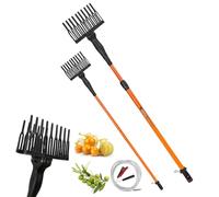 Abbacchiatore per Olive a Batteria, Scuotitore Elettrico Telescopico con Batteria 12V 400W, Scuotiolive Professionale con Rastrello Antibloccaggio e Manico Ergonomico, Cavo con Morsetto Incluso