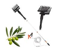 Abbacchiatore Scuotitore Olive a Batteria, Elettrico Telescopico, Batteria 12V 400W, Scuotiolive 1000 Battiti al Minuto, Peso Ergonomico Ridotto e Maneggevolezza Ottimale, Incluso il Cavo con Morsetto