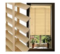Abbagliamento Tende Veneziane Di Legno,50mm Lamelle Persiane Veneziana In Legno Per Finestre,Montaggio A Soffitto,per Interno Soggiorno Cucina(Natural)